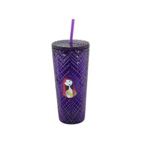 Sally Tumbler Purple Etched Cup w/ Straw Nightmare Before Christmas by Kcare